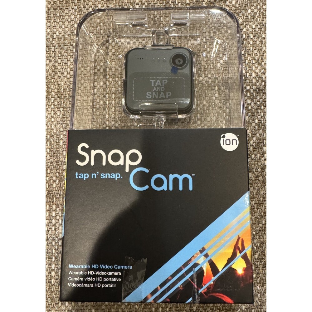 iON Tap & Snap Cam Wearable HD Video Camera 1045  New Black